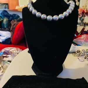 Silver earrings and Necklace